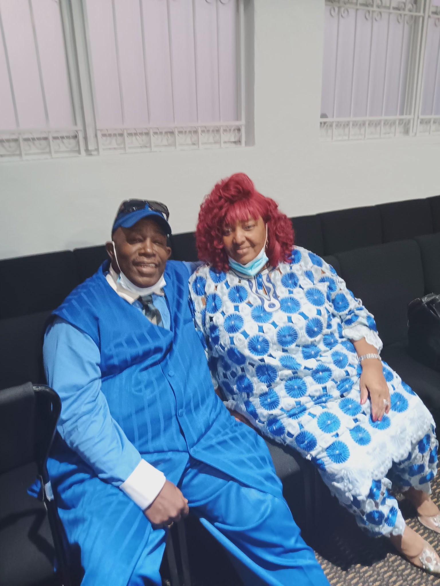 Together in blue.