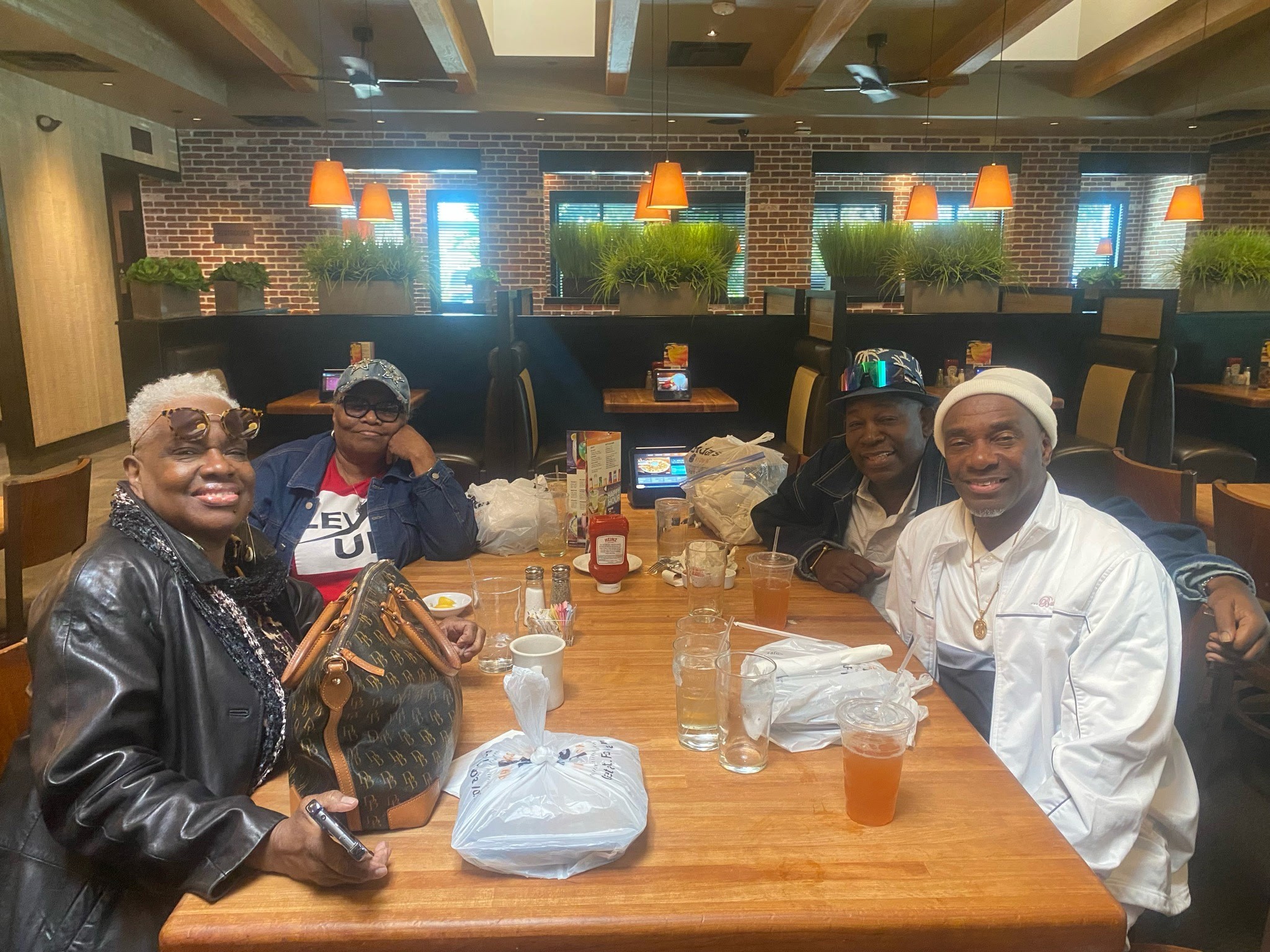Together, around the table.